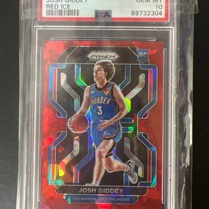 2021 Prizm Josh Giddey Red ICE 301 PSA GEM MT 10